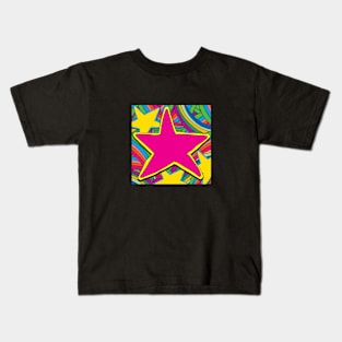 COLOURFUL STARS ILLUSTRATION Kids T-Shirt